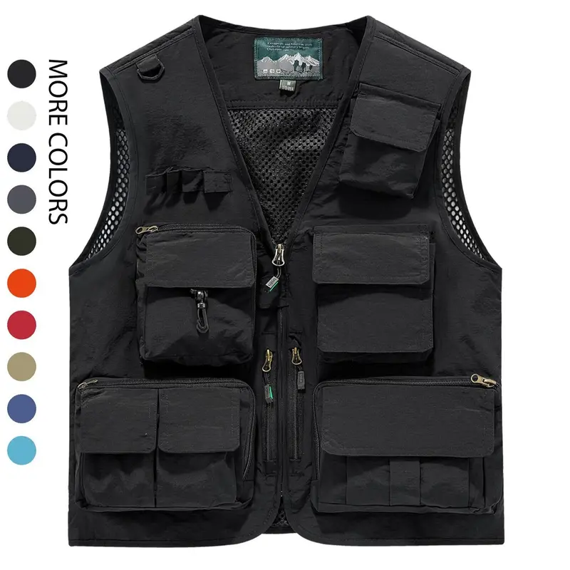 Men's Freestone Fishing VestTactical Fishing Vest | Quick-Dry Mesh & Durable Pockets for All Your Outdoor Gear Menswear Tops Man Gilet Sleeveless Vest Sports Vest