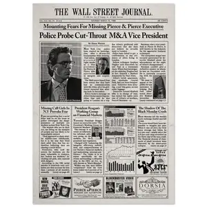 American Psycho Patrick Bateman Newspaper Poster print
