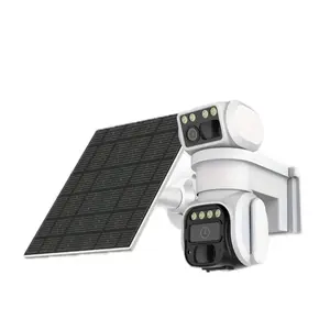 4G LTE Dual Lens Security Camera - 2K HD 4MP, Solar Powered, Pan Tilt, Night Vision, 2-Way Talk, US Version (AT&T) surveillance camera