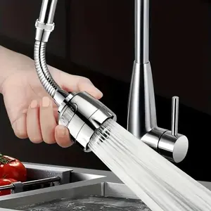 360 Degree Rotating Kitchen Faucet with Splash-Proof Water Filtering Head, Versatile for Kitchen Sink and Bathroom Use, Rotatable Rotary Faucet