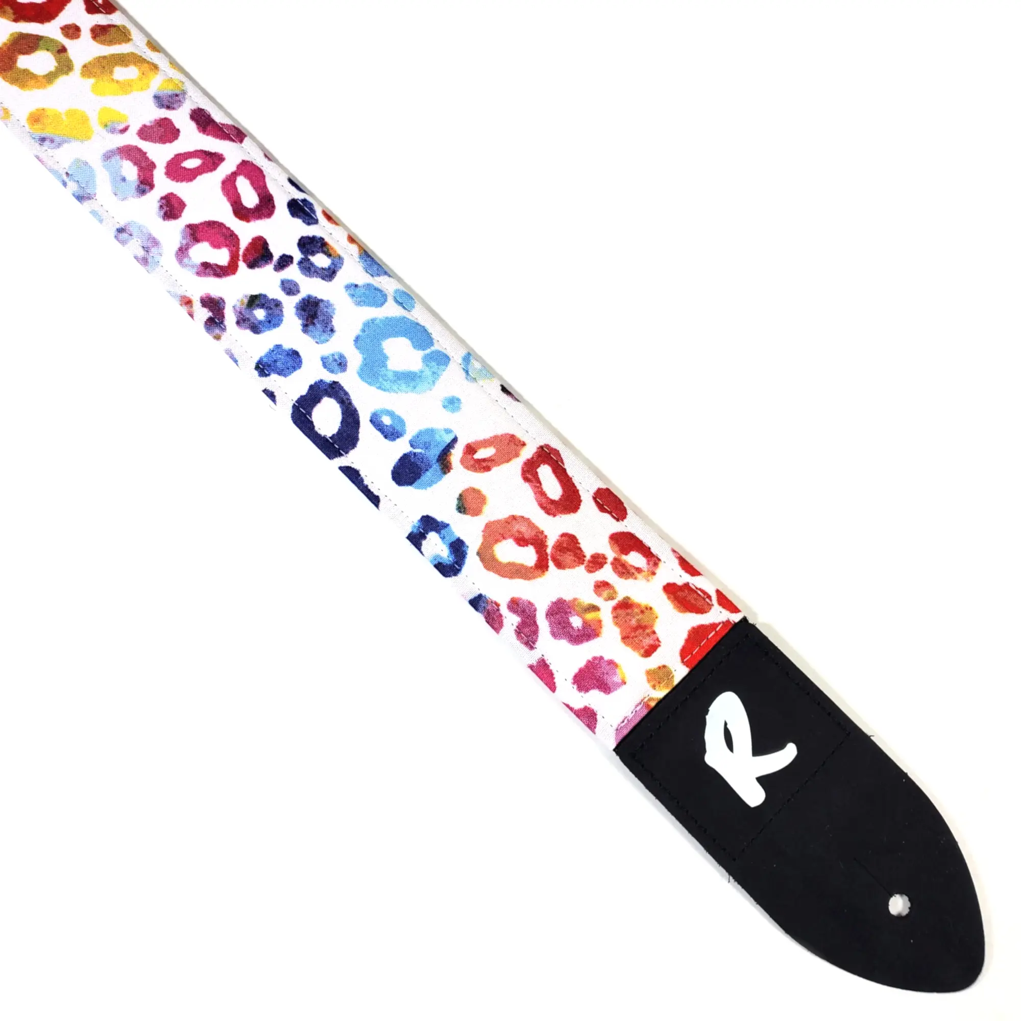Handmade Colorful Leopard Print Guitar Strap-Colorful Cheetah Guitar Strap