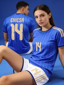 Italy No. 14 Football Jersey Set, Quick-Dry Fabric, Soft Comfortable, 2026 World Cup Fan Clothing, Suitable for Soccer Training
