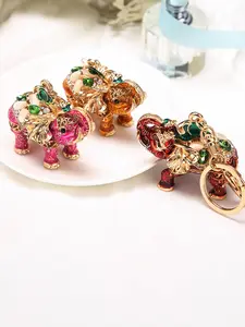 Cute Elephant Design Keychain, Fashionable Keychain for Women & Men, Trendy All-match & Exquisite Keychain for Birthday Gift