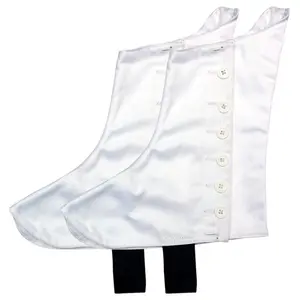 Highland Pipers Drummer Kilt Spats Scottish Kilt Spat with 8 White Buttons