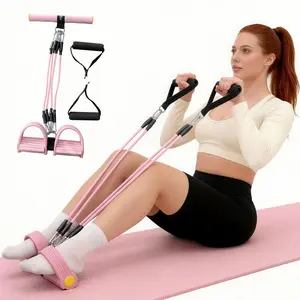 Relife Sports Upgraded Adjustable Elasticity Pedal Resistance Bands with Handles, Manual Tension Training Pedal, Multifunction Pedal Resistance Band Elastic Pull Rope Fitness, Full-Body Workout at Home Gym, Exercise Sit-up, Yoga, Abdominal Training