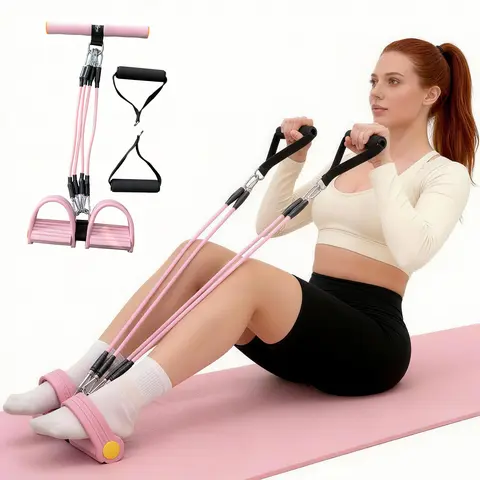 RELIFE REBUILD YOUR LIFE Relife Sports Upgraded Portable Adjustable Athletic Training Resistance Bands with Handles - Full-Body Workout at Home Gym Equipment, Ab Crunch Trainer, Abdominal Crunch Assist Resistance Bands