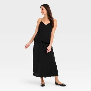 Women's Cutwork Midi A-Line Skirt - Universal Thread