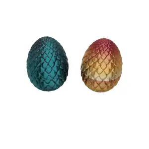 Dragon Eggs Hollow Twist Top Multiple Colors 3D Printed Birthday Containers Easter Eggs
