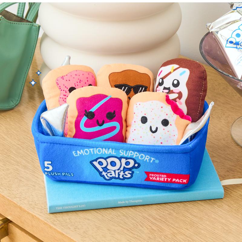 Pop-Tarts Emotional Support by Relatable – Snack-Inspired Pals, Full of Bite-Sized Plushies and Cute Stuff, Unexpected Funny Gifts for Loved Ones, Includes 5 Plush Pals with Plush Box