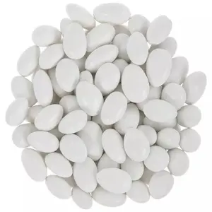 White Jordan Almonds Candy | 16 oz (1 LB) Bag | Wedding & Baby Shower Favors - Bulk Candy