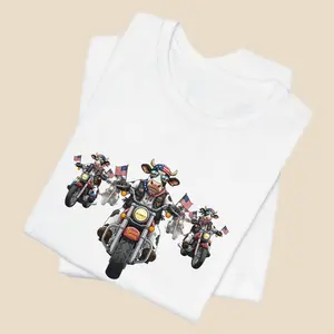 Biker Cows - Unisex T-Shirt | Bella+Canvas 3001