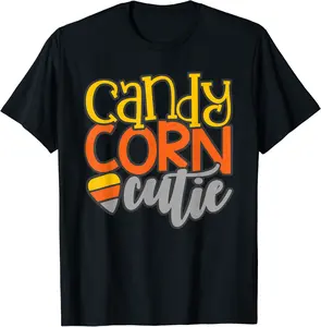 Candy Corn Cutie Halloween Graphic T-Shirt - Ronniemu Shop 78B09R1VMP7B