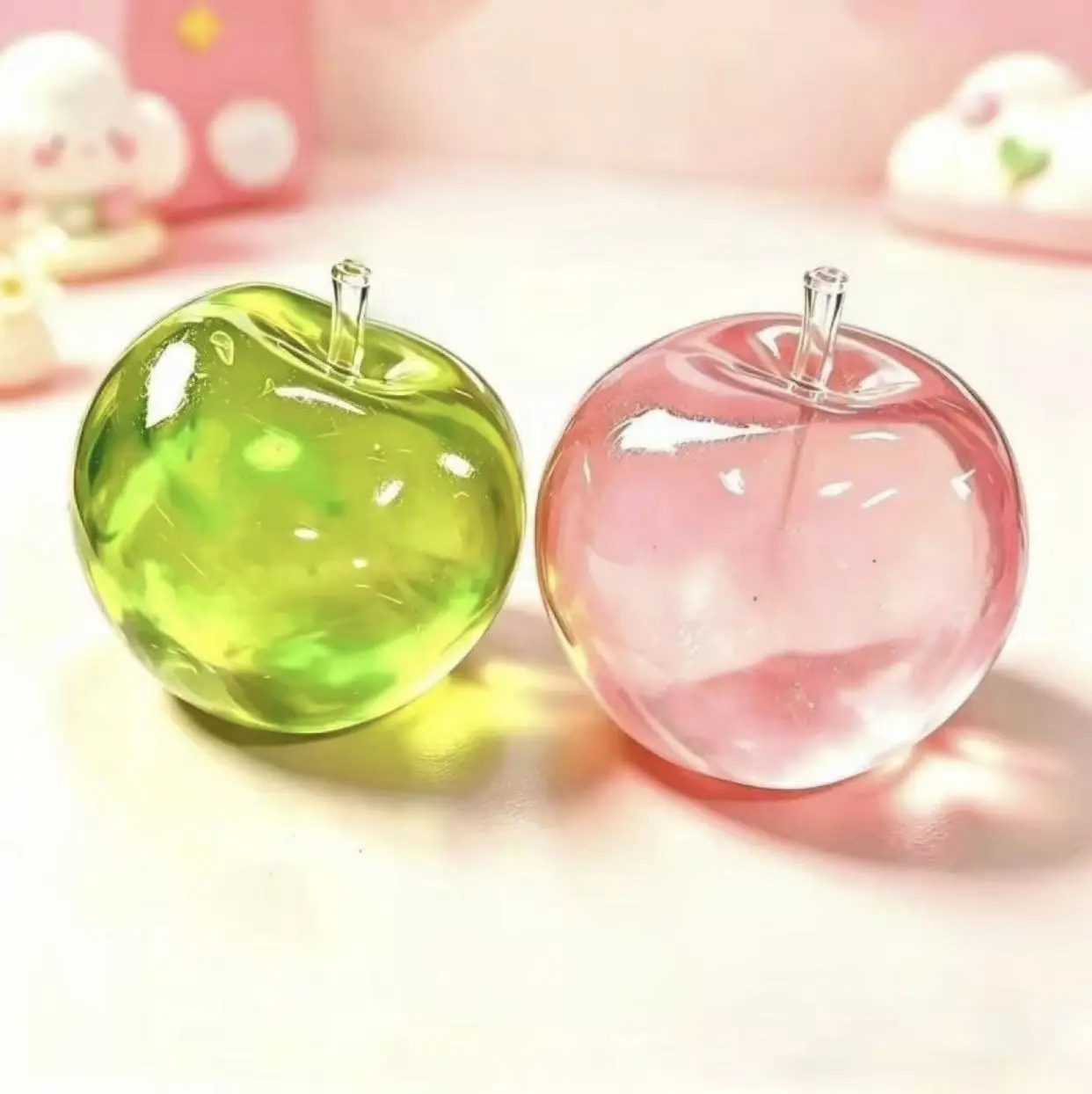 Green Apple Squishy Stress Relief Toy, Realistic Fruit Squeeze Fidget Toy, Slow Rising Sensory Toy, Fun Anxiety Relief Gift for Kids, Teens & Adults