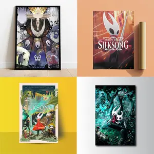 Hollow Knight Map Poster Unframed, Silk Song Gaming Wall Art, Hallownest Indie Poster, Video Game Decor Print, Gift for Fans Photo Room