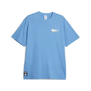 PUMA Mens X Graphic Crew Neck Short Sleeve Casual Tops Casual - Blue