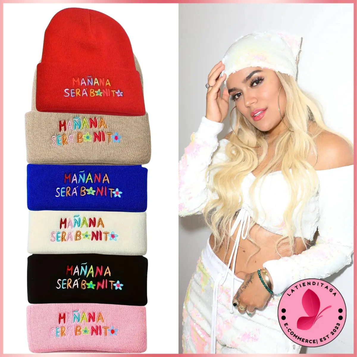 Kar*l G Knitted Beanie Hat – Warm & Stylish Winter Accessory for Men & Women