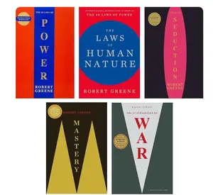 Robert Greene 5-Book Concise Edition Set - 48 Laws of Power, Mastery Collection, English Growth & Influence Books, Great Gift Idea