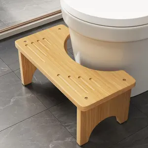 Wooden Squatting Potty for Adults, 6.7 Inch Toilet Stool Squat Adult,  Poop Stool for Bathroom with  Design, Non-Slip Portable Toilet Foot Stools for  Posture