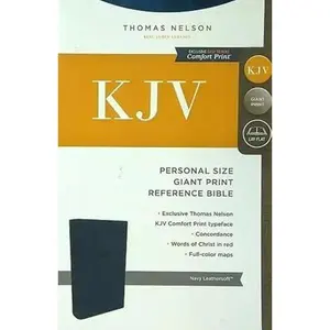 USED-KJV Large Print Bible Navy Blue by KJV (Unknown)