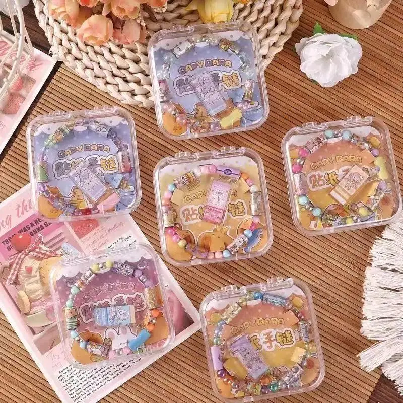 StickiRolls Creative DIY Sticker Bracelet - Hand-String Beads Toy, Unisex Stress Relief Sensory Regulation Stationery for Kids