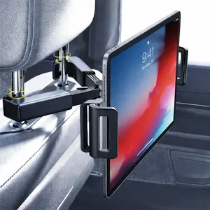 Car Headrest Back Seat Tablet Holder, Stable Universal Fit Mount for Kids, Hands-Free View & Toolless Install (4.7-12.9")