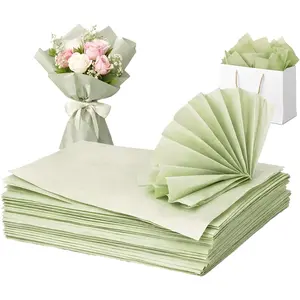 Sage Green Tissue Paper for  Bags, 120 Sheets 14 x 20 Inches, 15gsm Lightweight Wrapping Tissue Paper & Box Filler Paper for Birthdays Party, Weddings,  Showers, Holidays, DIY Crafts,
