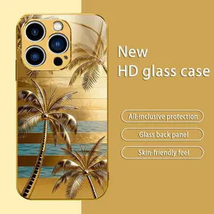Only Summer Vibes! Sunset Beach Palm Tree Case for iPhone 17/16/15 Pro Max, Tropical Vacation Aesthetic Cover, Must-Have Travel Accessory 2026—975 outdoorfun