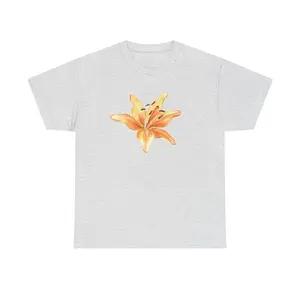 Orange Tiger Lily Flower Tee | Floral Watercolor Flower Shirt