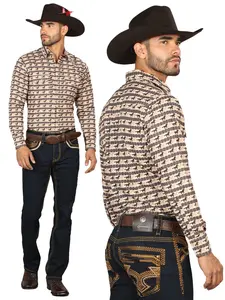 Centenario Men's Rinse Blue Denim with Gold Embroidered Details 45313