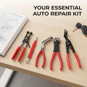 Professional automotive electrical disconnect pliers kit for mechanics & DIYers. High-carbon steel. Includes angle connector pliers & terminal connector separator