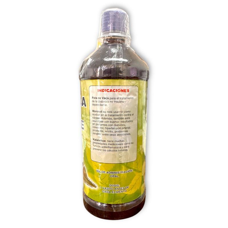 New - Pata de Vaca, Moronel, Kalanchoe - Juice Tonic- Jugo De Pata de Vaca, Moronel, Kalanchoe -   de 1 litro (33.3Fl Oz)