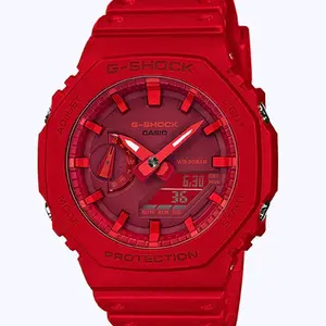 GA-2100-4A New G Shock red beauty dual time silicon band watch for men
