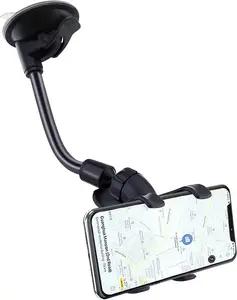Phone Holders for Your Car: Windshield Phone Mount with Long Arm,° Rotation Strong Suction Cell Phone Car Mount, AntiShake Stabilizer for iPhone, Samsung, All Smartphones