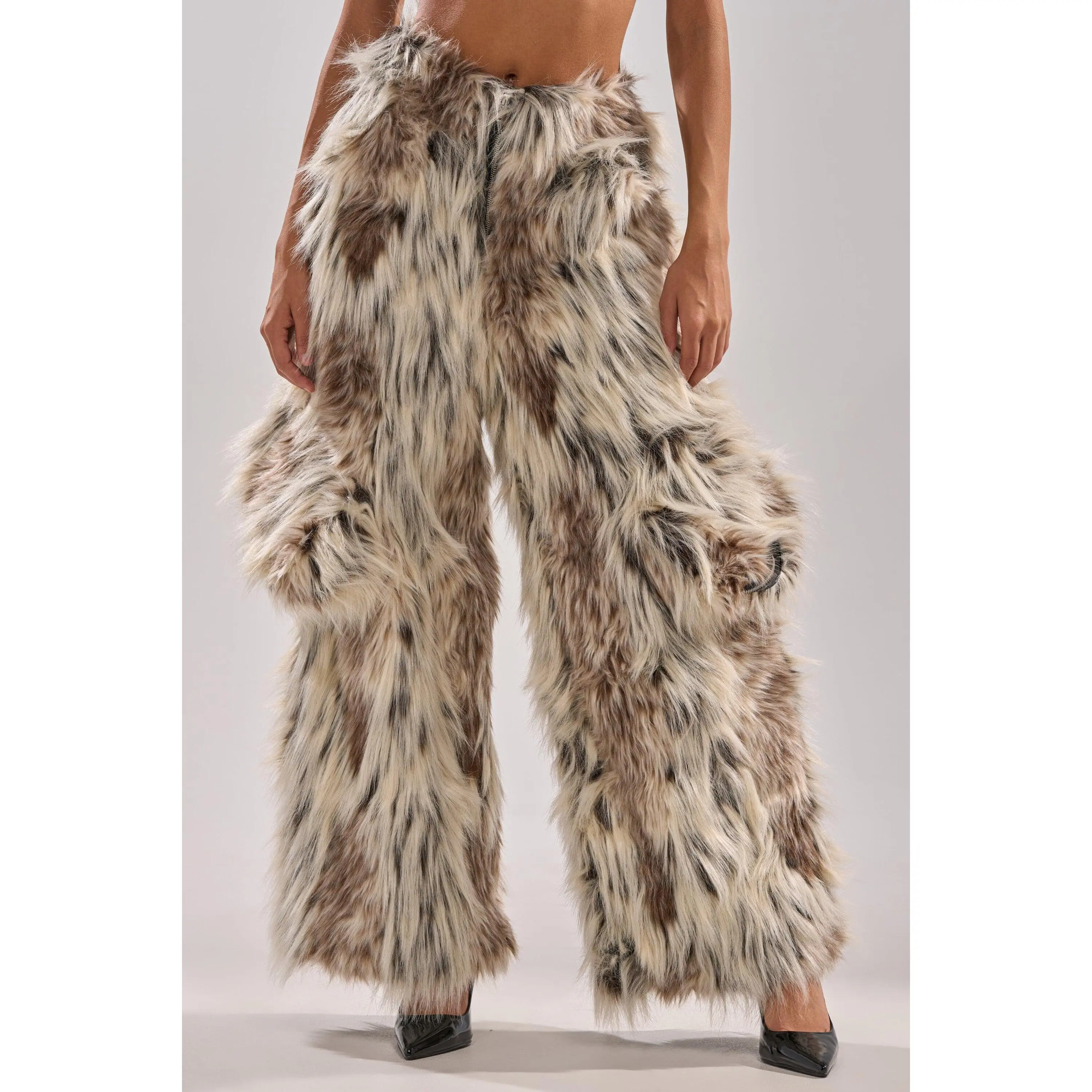 PARTICULAR TASTE FAUX FUR CARGO PANTS - TikTok Shop