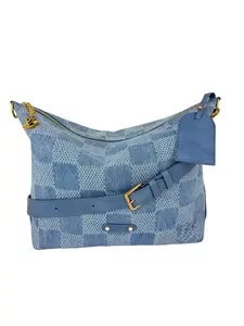 Pre-owned Louis Vuitton Denim Crossbody Bags Damier Vagabond Hobo Bag