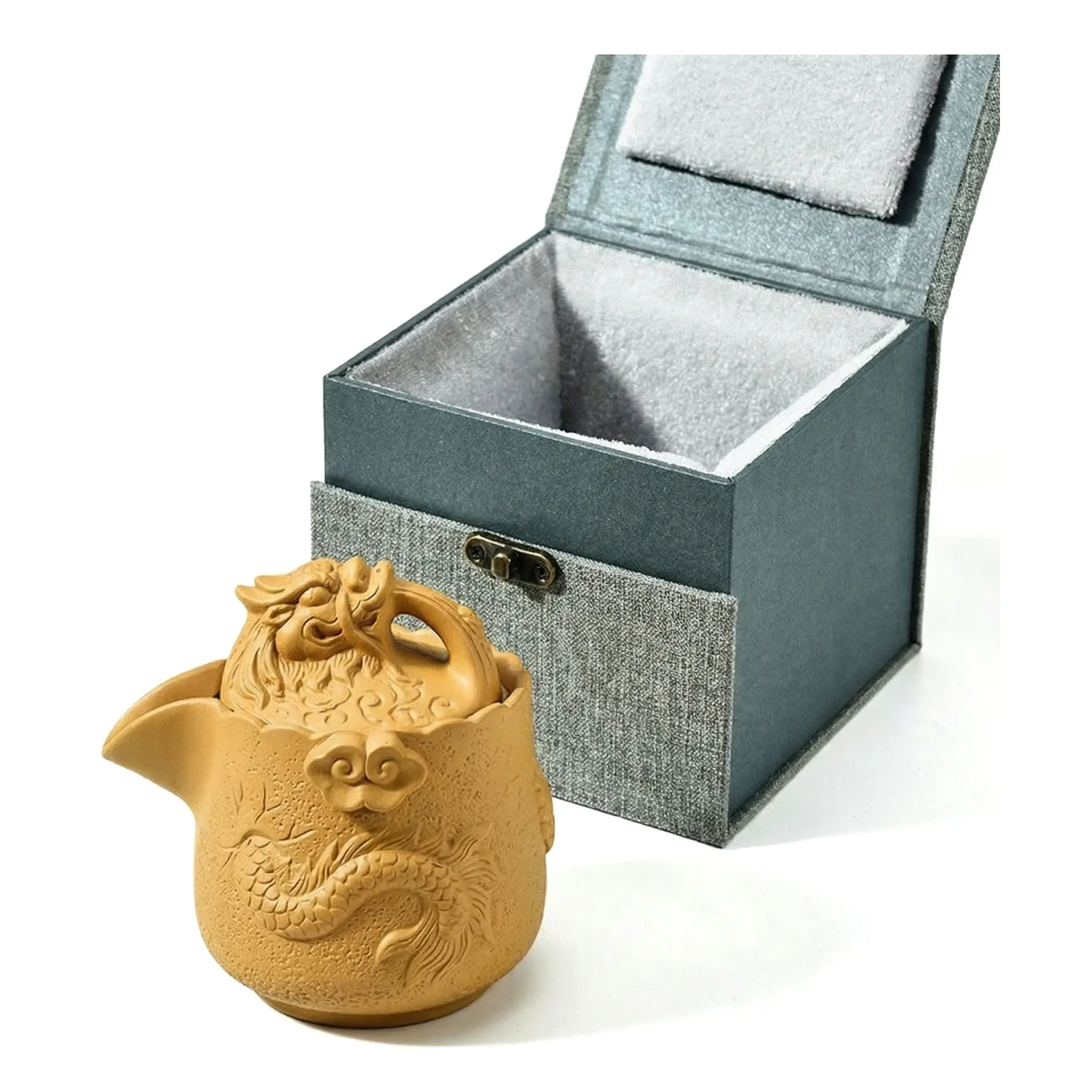 Dragon Zisha Teapot | Yellow Clay Chinese Tea Pot