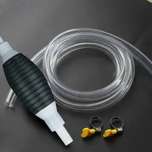 Car Suction Pump, Manual Oil Tank Suction Pump with Hose & Clips, Multifunctional Car Suction Pump for Car Repair