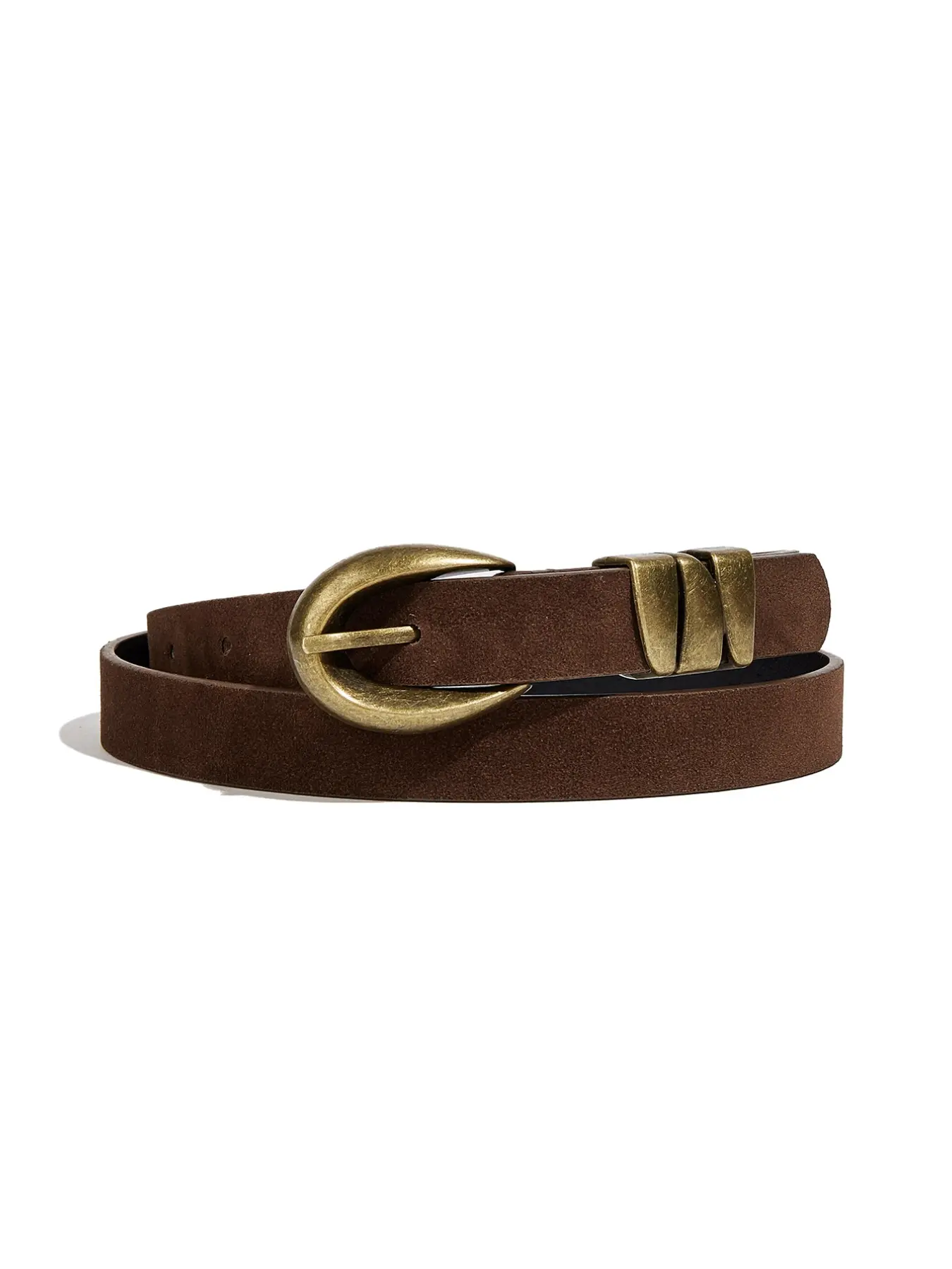Vintage Coffee Color Women's Belt, Elegant Antique Copper Buckle, Plain Velvet Waistband, Belts for Dresses Jeans Sweaters Coats, Vintage Western Belt, Stylish Belts, Fashion Vintage Belts