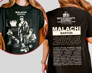 Malachi Barton T-shirt, Descendants Zombies Worlds Collide Tour, The Rise Of Red Tee, Descendants Concert, Summer Music Festival 2025