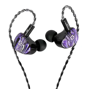 KBEAR Alkaid KB03 in Ear Monitor Headphones, Wired Gaming Earbuds 1DD 1BA 1Bone Conduction Hybrid IEM Earphones, Beryllium-Coated Dynamic, 3D Printed Resin Cavity in Ear Monitor for Musician, In Ear Headset