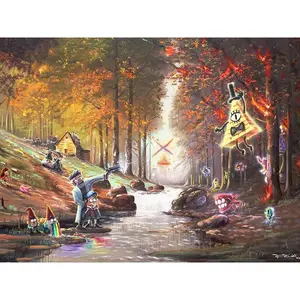 "Ford the River" - 24" x 16" High Quality Canvas Print