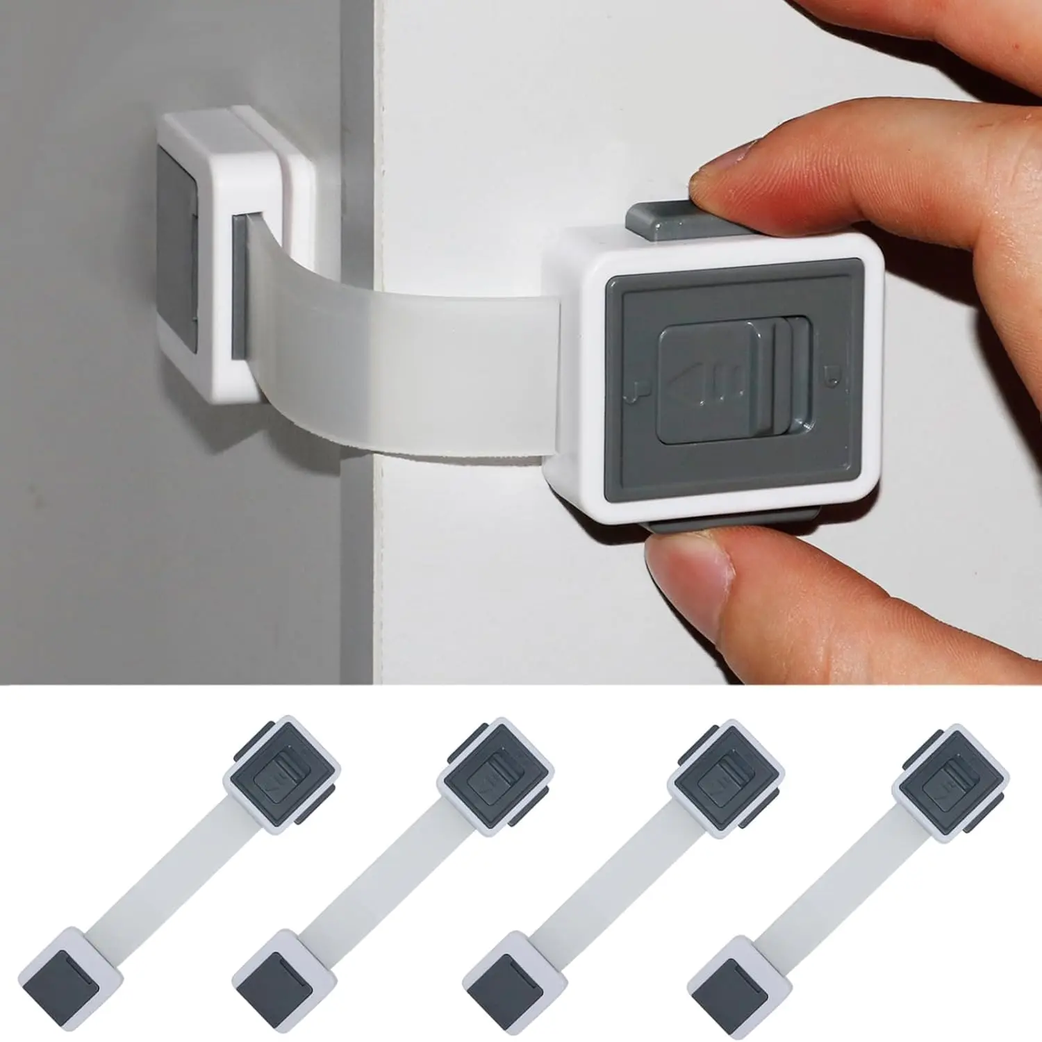Proof Cabinet Locks, 4 Pack  Locks for Drawer Cupboard Dishwasher Cupboard Pantry and Toilet. Adhesive Safety  Proofing Fridge Lock for  and