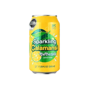 SFC Korean Sparkling Juice Drink, Kumquat Flavor, 350ml - Refreshing Carbonated Beverage