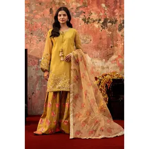 3-PC Embroidered Organza CMA-6-95