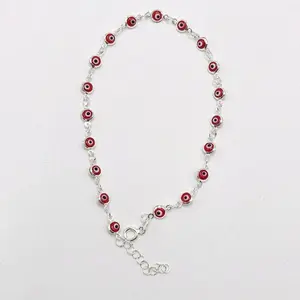 Bracelet Red Eye silver- Simple Design as Described