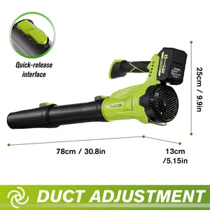 TANLOOK New Digital Display Cordless Electric Leaf Blower - 2×4Ah Batteries, 26000 RPM, 580 CFM, 160 MPH | Ideal for Autumn/Winter Snow Removal & Lightweight Gardening outdoorfun Portable
