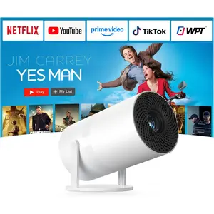 ? white Projector & Built-in Apps? Mini Projector with  and ,  1080P  Portable Projector with 210? Stand, Auto Vertical Keystone, Compatible with HDMI/USB/TV Stick