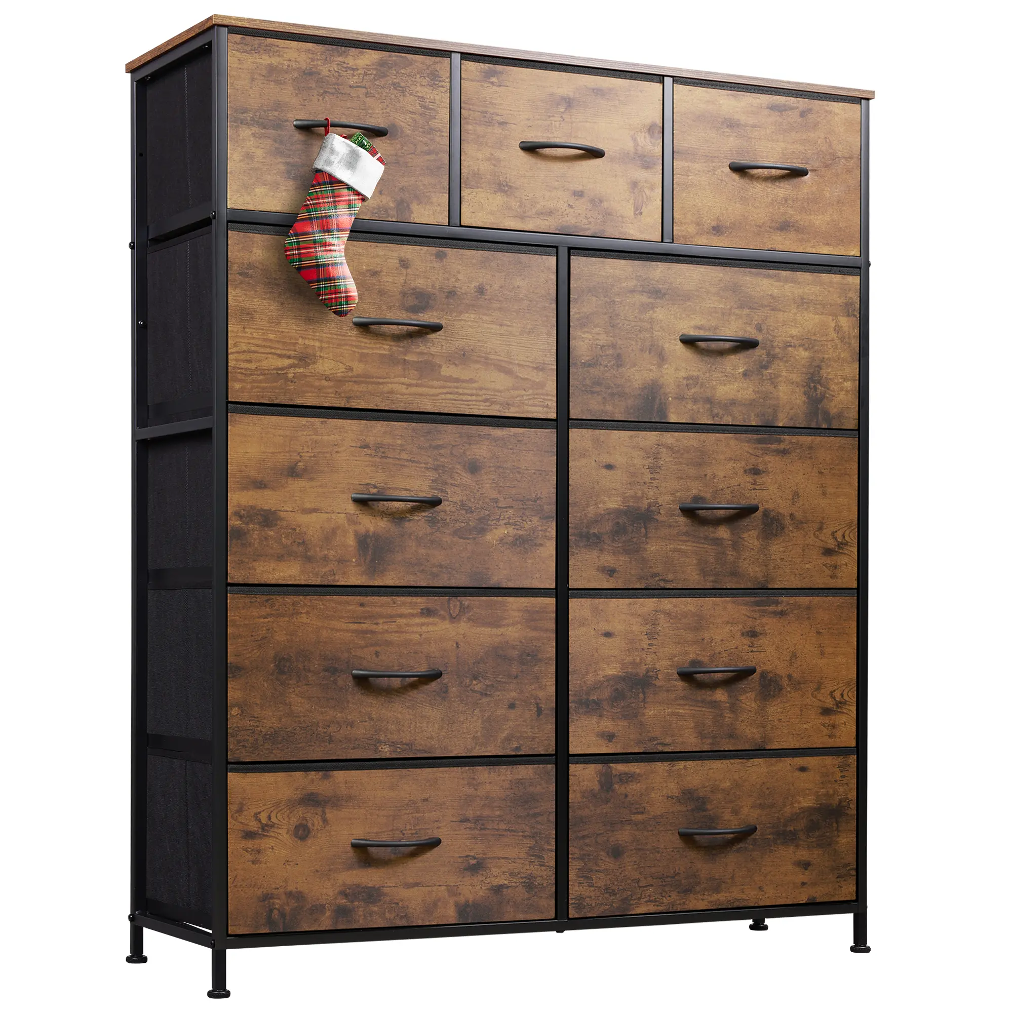 WLIVE Tall Dresser for Bedroom, Fabric Dresser Storage Tower, Dresser & Chest of Drawers Organizer Unit with 11 Drawers, Storage Cabinet, Hallway, Closets, Steel Fram