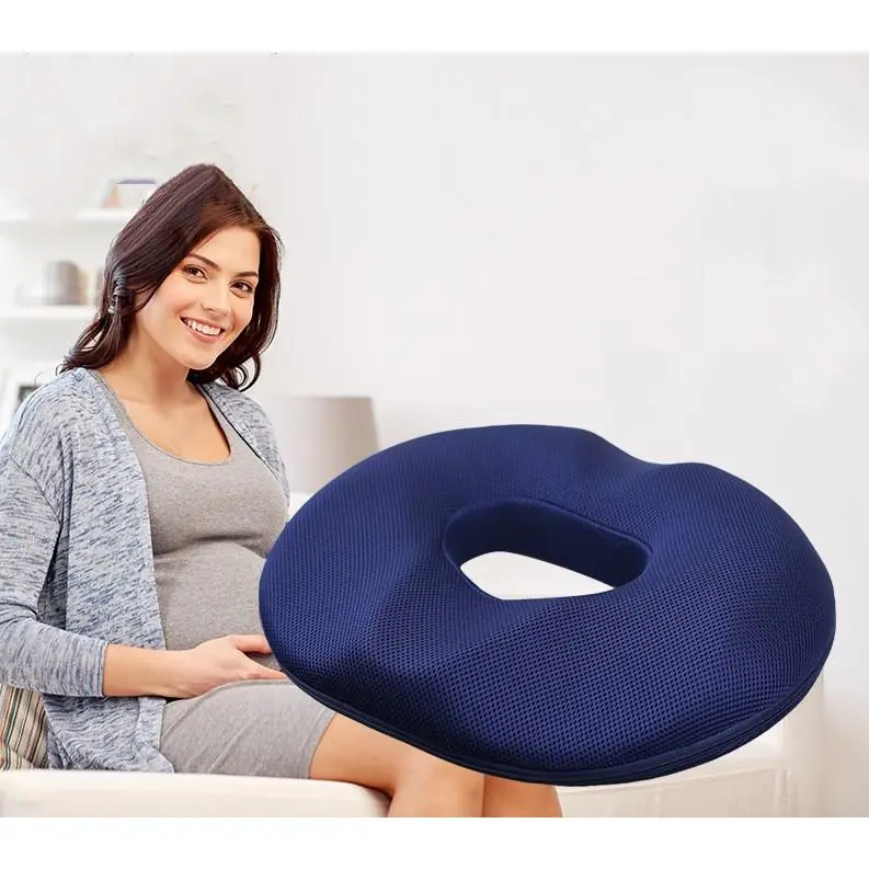 Ergonomic U-Shaped Memory Foam Equestrian Seat Cushion - Mesh Cover, Bamboo Velvet Fabric, Front Convex Design, Back & Buttock Pain Relief, Odorless, Zippered Wash Cover Whenever, 44x41x7.5cm, 1 Piece