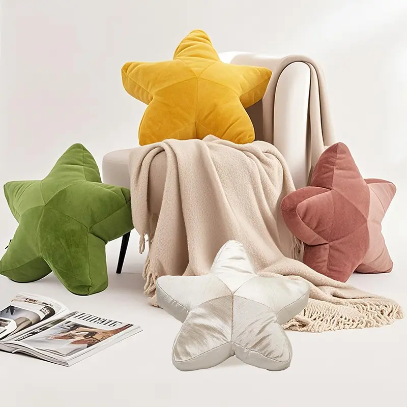 Star Shaped Cotton Throw Pillow - Soft, Durable, Breathable Cushion for Living Rooms, Home & Office Use, Perfect Holiday & Christmas Decor Gift, Perfect Gift, Geometric